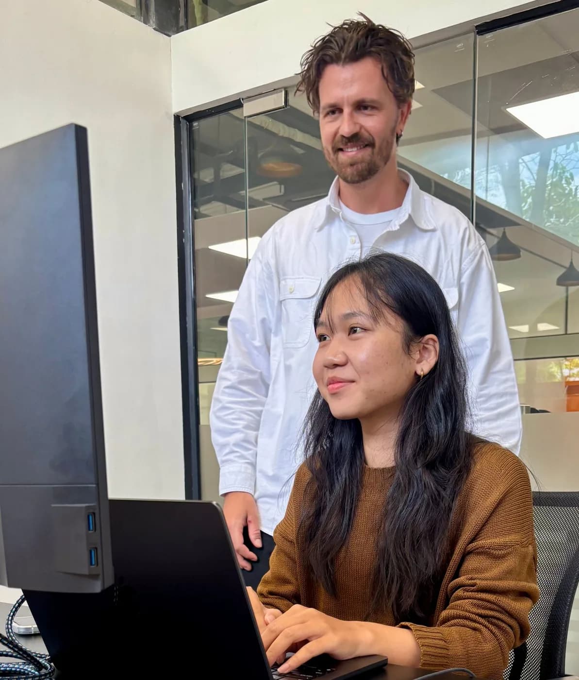 Mockup review at the office